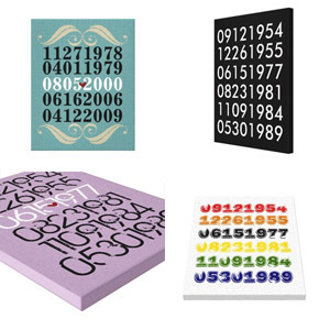 Dated Wall Art Wrapped Canvas Designs