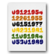 Dated wall Art - Colorful - 3 Children