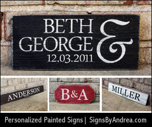 SignsbyAndrea.com - Personalized Painted Wood Signs, Canvases and Posters