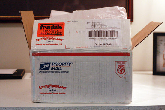 ScanMyPhotos.com Review - Large Flat Rate Shipping Box