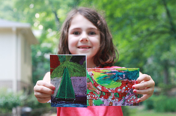 Children's Artwork Printed on Notecards and Greeting Cards