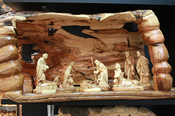 Nativity Carved from Olive Wood