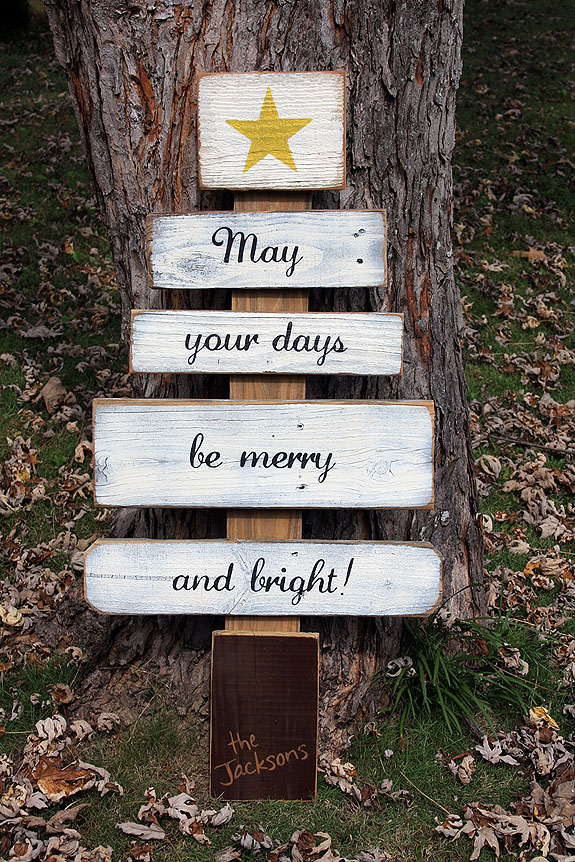 May Your Days Be Merry and Bright - Scrap Wood Christmas Tree