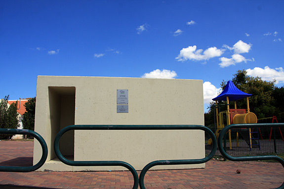 Mamad at an Israeli Playground - safe room - bomb shelter