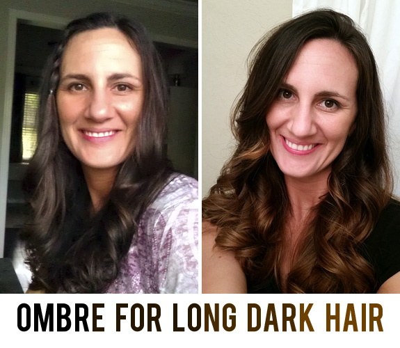 ombre for long dark hairstyle