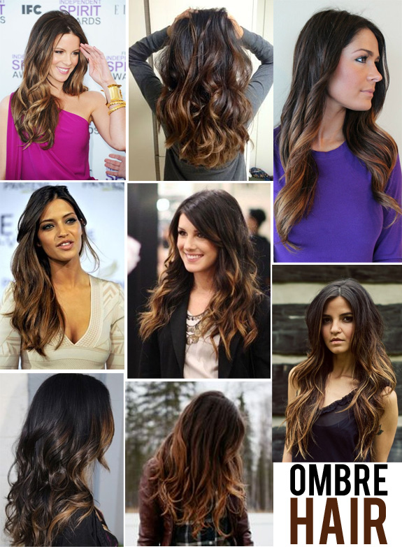 Ombre Color Ideas for Long Dark Hair