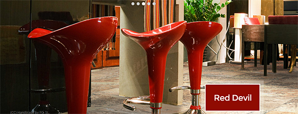 SWATCHED - "Red Devil" Modern Kitchen Stools