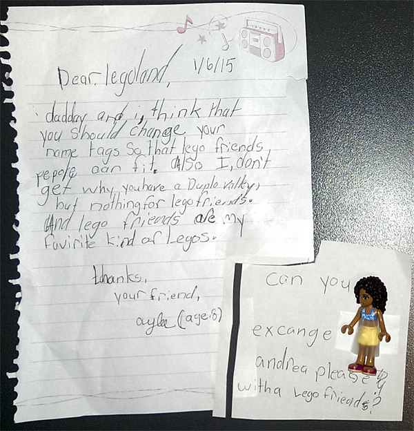 Letter to Legoland