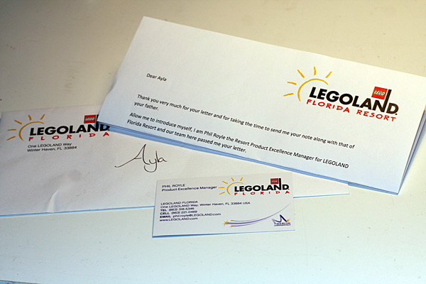 Letter from Legoland