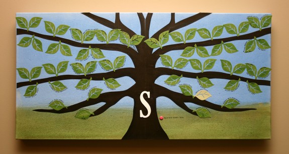 Wrapped Canvas, Watercolor & Cardstock Family Tree