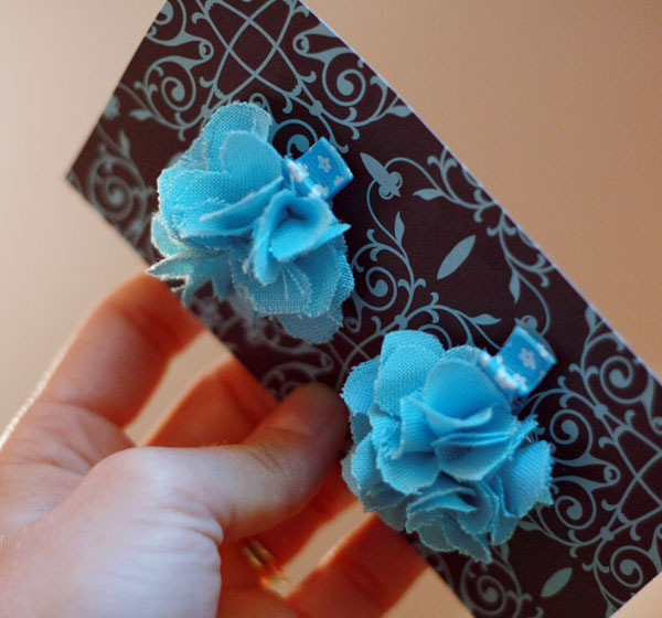 Fabric Flower Hair Clips Tutorial